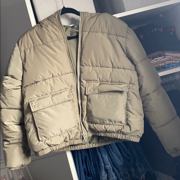 H&M Jackets & Coats Copy Hm Olive Green Puffer Jacket Poshmark